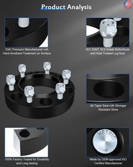 ECCPP 4PCS 6×139.7 Wheel Spacers Hubcentric 1.25″ 6×5.5 to 6×5.5 6×139.7mm fits