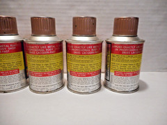 Vintage Pactra Diamond Flake Bronze Mist Spray Paint Factory Case of 6 Cans 1962