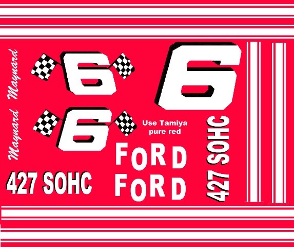 #6 MAYNARD TROYER FORD 1/25th – 1/24th Scale WATERSLIDE Nascar DECAL