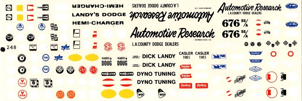Fred Cady Decal 248 To Do The Dick Lindey Dodge NOS