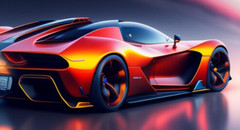1:12BMW Race Car24LeMan Racing Concept18HyperCar Custom Built Model Carousel RED