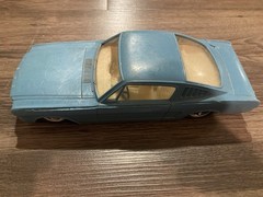 Vintage Wem-Mac 1967 Ford Mustang Fastback 2+2 GT 1/12 Plastic Promo Car Blue