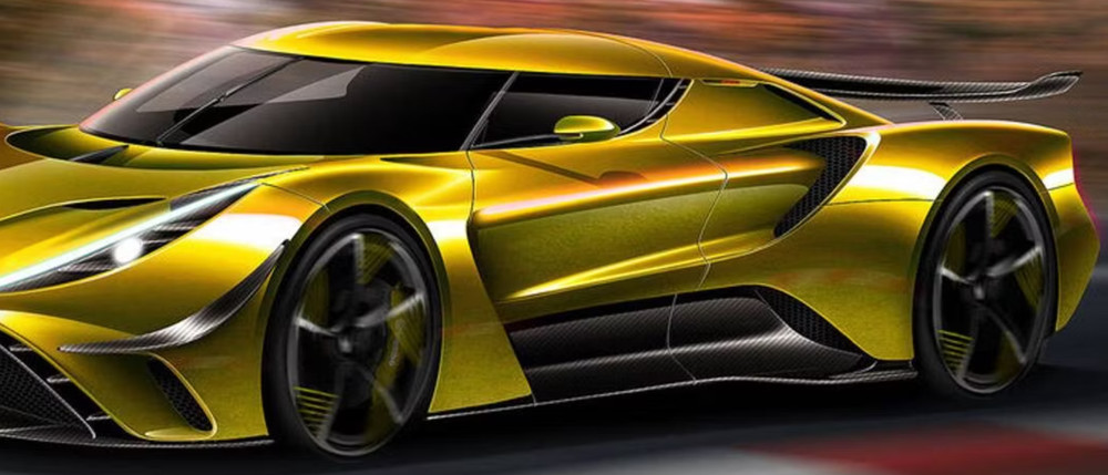1:12QUASAR Race Car24Custom Built HyperCar SuperCar18Concept Model Carousel GOLD