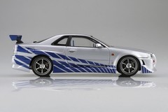 Aoshima 1/24 Fast & Furious NISSAN SKYLINE R34 GT-R Plastic Model Kit