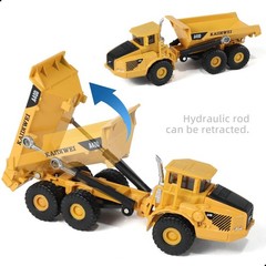 1/87 Scale Articulated Dump Truck Die-Cast Alloy Model – HO Scale Mining Constru