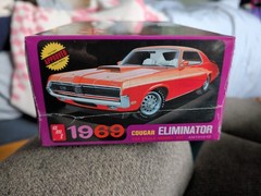 AMT Retro Deluxe 1969 Cougar Eliminator 1:25, Molded In Orange, Sealed NIB