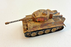 Roco Minitanks German Tiger I PZKW VI Tank Painted Camo WWII 1:87 HO (B1b)