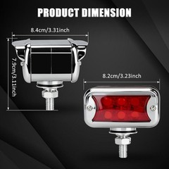 Dual Face Pedestal Fender Lights Compatible with Peterbilt Kenworth Freightli…