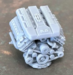 Resin “Lincoln 5.0” Modern Engine for scale model cars, 1/24 1/25