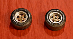 AMT Vintage Style Wide Mag Wheels on Goodyear Tires 1/25