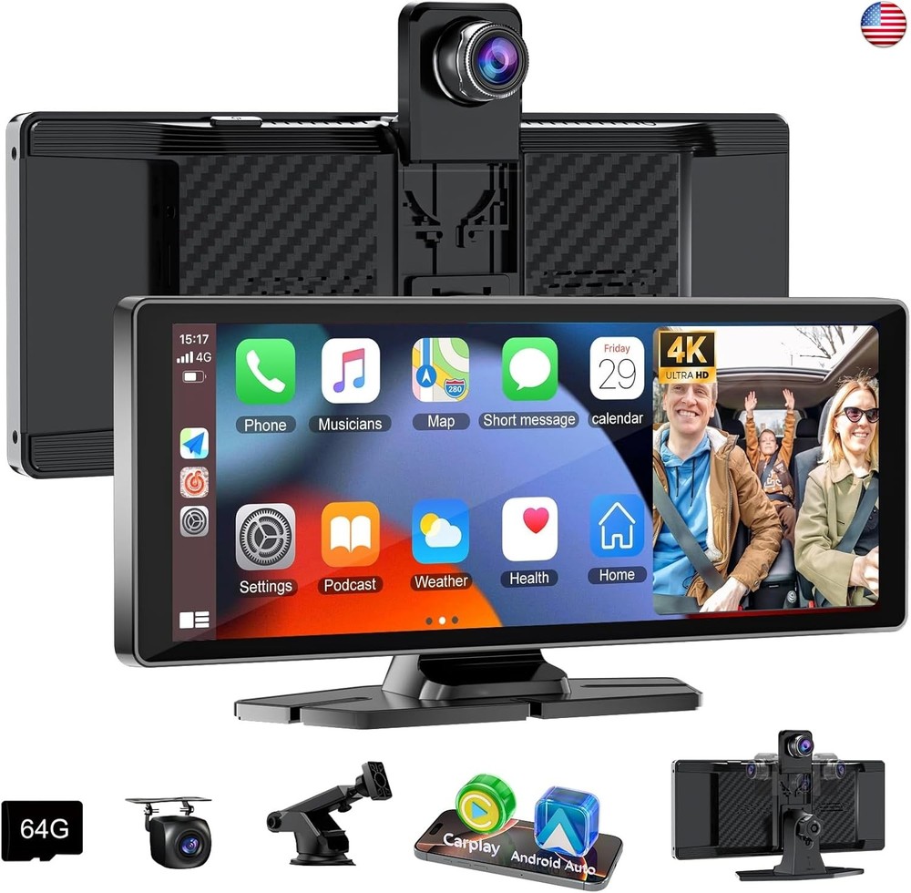 Carplay Screen for Car,10.26″ HD Car Stereo for Apple Carplay & Android
