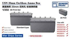 Bunker Studio 1/350 USN Oerlikon 20mm AA guns 3D print sets (10 pcs) WS35010