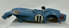 Strombecker Vintage Blue Ferrari 60’s Slot Car Body
