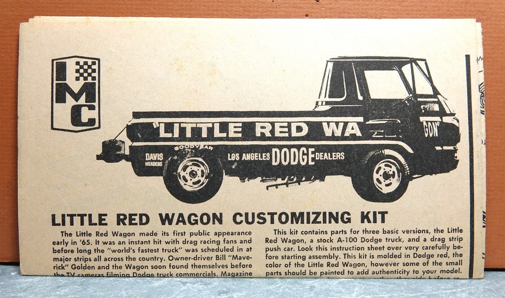 1/25 IMC DODGE LITTLE RED WAGON (INSTRUCTIONS ONLY)