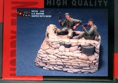Hobby Fan 1/35 HF-518 US Marine Sniper (Vietnam War) – 2 Figures w/Base