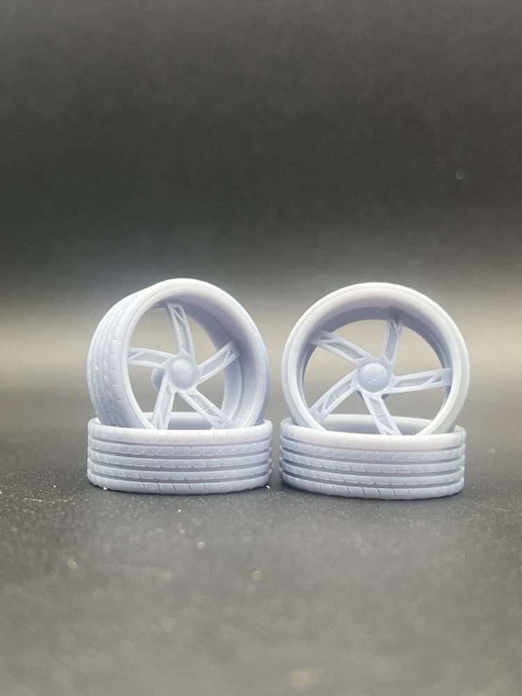 1/25 Scale Resin 26 Inch Model Car Wheel Set