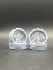 1/25 Scale Resin 26 Inch Model Car Wheel Set