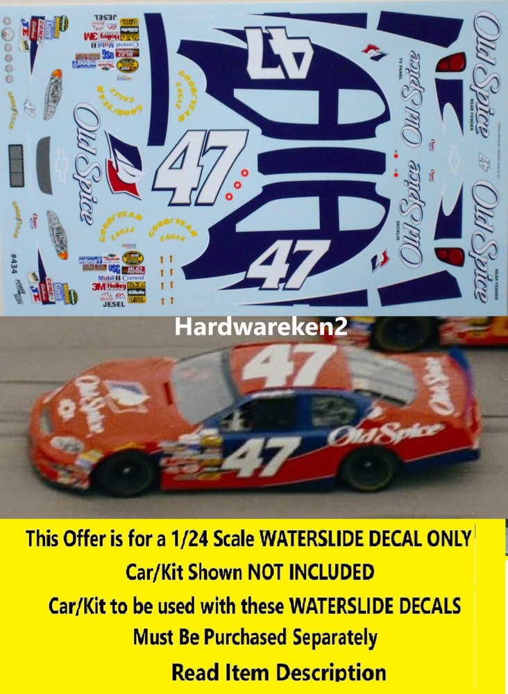 NASCAR DECAL #47 OLD SPICE 2004 NASCAR MONTE CARLO TALLADEGA NIGHTS 1/24