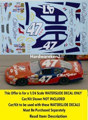 NASCAR DECAL #47 OLD SPICE 2004 NASCAR MONTE CARLO TALLADEGA NIGHTS 1/24