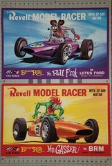 Ed “Big Daddy” Roth Mr. Gasser and Rat Fink Slot Car Box Art Posters set 16×24