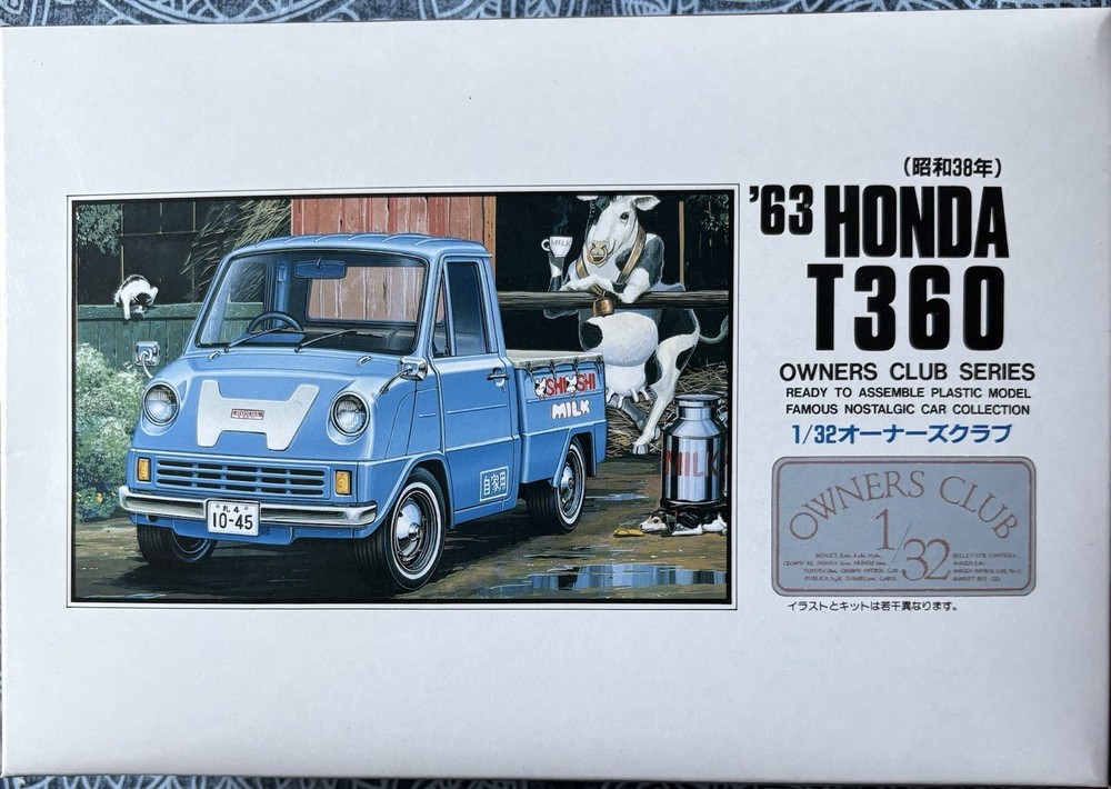 Arii ’63 Honda T360 Owners Club No.22 1/32 Plastic Model Kit Unassembled