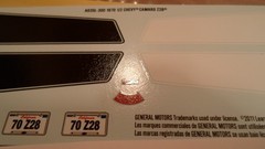1970 1/2 Camaro 1/25 Z/28 Decal Sheet Black White Stripes Emblems Scripts