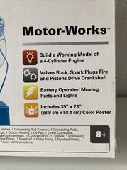 Smithsonian Motor Works 4 Cylinder Motor Model Kit Educational Toy Kids Adults