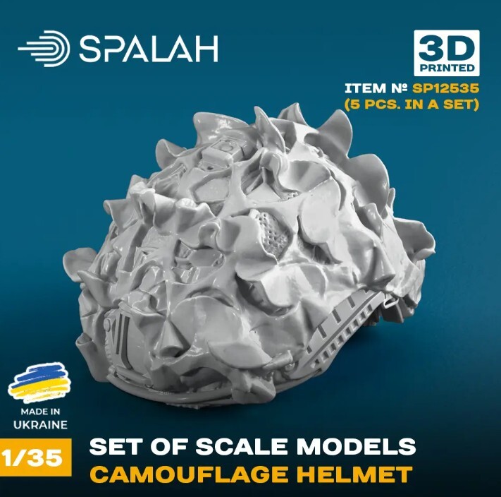 Camouflage helmet 5 pcs Set of scale models 1/35 SPALAH 12535