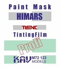 1:72 Window Tint Film and Canopy Mask for scale model HIMARS Meng 72004