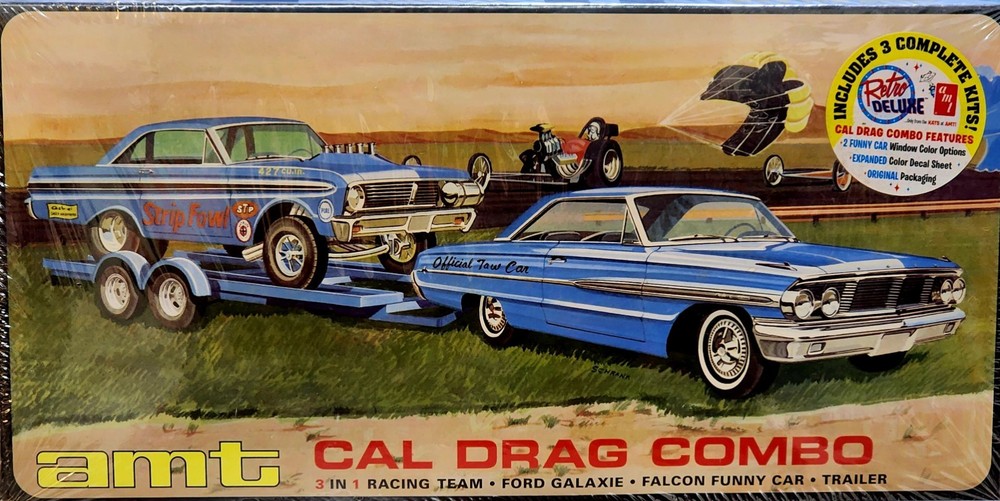 Cal Drag Combo Racing Team 3-in-1 AMT 1:25 NEW FACTORY SEALED *US Seller*