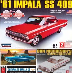 1961 Chevy Impala RADIATOR , SHROUD , BATTERY for Lindberg AMT 1:25 Model Kit 61