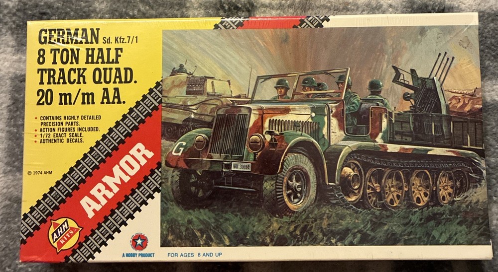 AHM German 8 Ton Half Track Quad 20mm AA. 1/72. #552.
