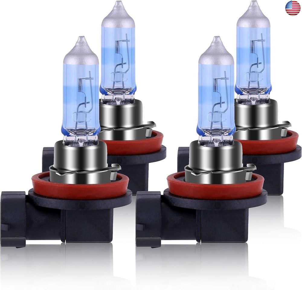 H11 Headlight Bulb Halogen Bulb 5000K Super White Light Long Life Replacement