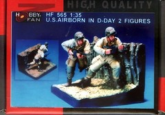 Hobby Fan 1/35 HF-565 WWII US Airborne in D-Day – 2 Figures w/Base