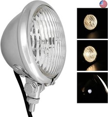 FATECIM 4.5″ Motorcycle H4 Bulb Headlight 4 1/2 inch Motorbike Head Light Lamp