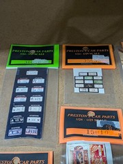 Prestons Car Parts – #9 – 1:24 Scale – Assorted License Plate Decals – NOS