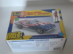 Revell Austin Powers Corvette Convertible 1:25 Model Partially Assembled