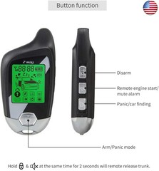 EASYGUARD EC202 2 Way car Alarm System with LCD Pager Display Remote Engine