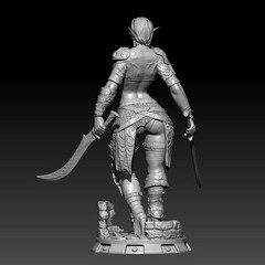 1/24 Scale Resin Figure Model Kit Woman Warrior Unassembled, Unpainted Model Kit