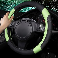 Car Pass Line Rider Microfiber Leather Sporty Steering Wheel Cover Universal