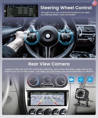 Single Din Car Radio Stereo Wireless Carplay & Android Auto, 6.9″ HD IPS