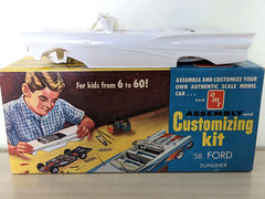 *ULTRA RARE! *ORIGINAL VINTAGE AMT 1958 FORD SUNLINER KIT *COMPLETE *SUPER NICE!