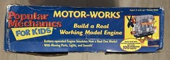 Popular Mechanics For Kids Motor-Works model Engine Kit NEW Open Box Worn Box
