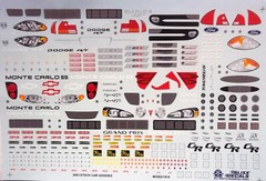 NASCAR DECAL 2003 FORD / CHEVY / PONTIAC / DODGE GOODIE DETAIL SHEET 1/24 SLIXX