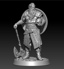 1/24 Scale Resin Figure Model Kit Viking Warrior Unassembled, Unpainted Model.