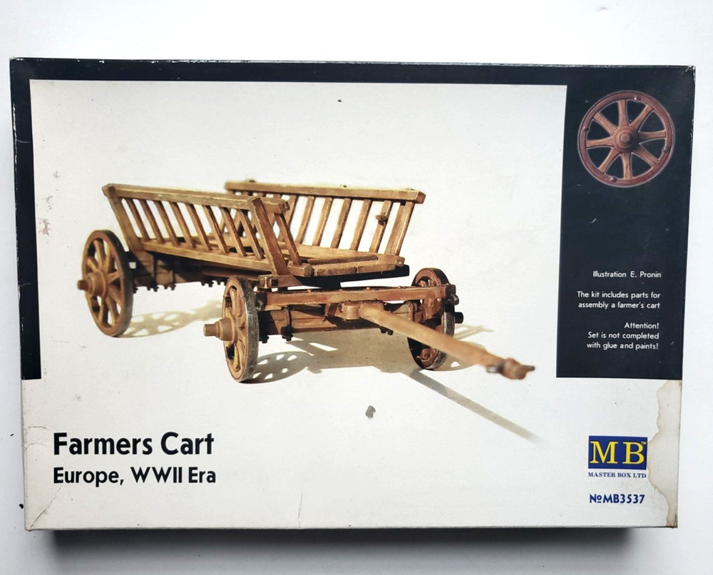 Master Box 1:35 Farmer’s Cart Europe WWII Era Wagon Diorama Model Kit MB3537
