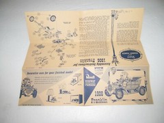 Vintage Revell Highway Pioneers 1906 Franklin Model Kit Instructions Only