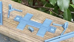 1/24 Scale 2 Post Automotive Lift Kit Diorama Garage Parts FDM Model