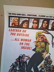 Very cool vintage 1960’s THE HELLCATS biker cycle poster 30 yr old reprint GREAT