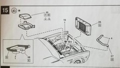 1970 Firebird RADIATOR & HOSE from Revell 1:24 Model Kit 70 Pontiac Trans Am